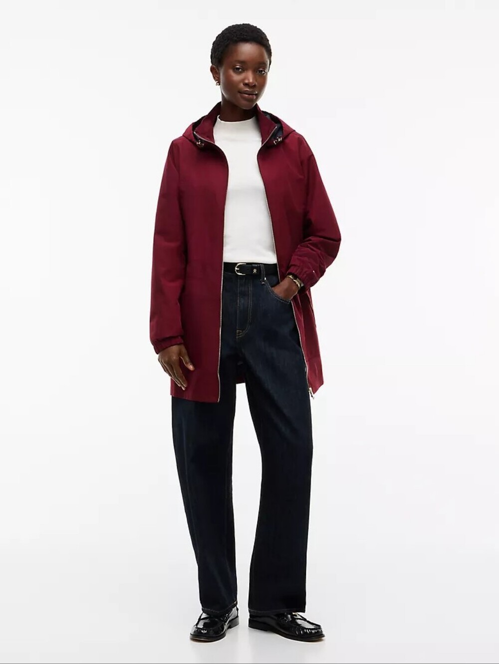 Tommy Hilfiger Burgundy Storm Hooded Jacket